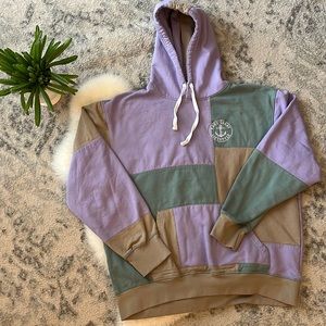 East coast lifestyle men’s patchwork hoodie